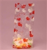 BAP-04-25 Red/White Hearts printed cello bag. Qty. 25