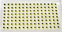 CEY-3-120 Eyes. 1/4" yellow with black spot. Qty. 120