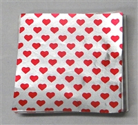 F565 Valentine Print Foil 3in. x 3in. Qty  500 sheets