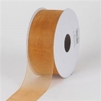 R-15 Old Gold sheer organza ribbon. 5/8" x 25yds.