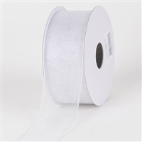 R-20 Silver sheer organza ribbon. 5/8" x 25yds.