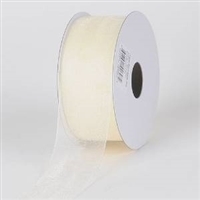 R-86 Ivory sheer organza ribbon. 5/8" x 25yds.