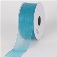 R-98 Teal sheer organza ribbon. 5/8" x 25yds.