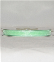 RN-06 Mint Green sheer organza ribbon 1/4" x 25yds. 