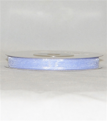 RN-07 Periwinkle sheer organza ribbon 1/4" x 25yds. 