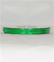 RN-17 Emerald Green sheer organza ribbon 1/4" x 25yds. 