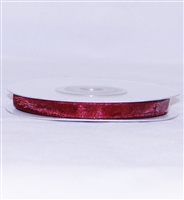 RN-94 Burgundy sheer organza ribbon 1/4" x 25yds. 