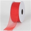 RO-13 Red sheer organza ribbon 1 1/2" x 100yds