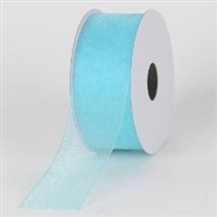 RO-97-25 Aqua sheer organza ribbon 1 1/2" x 25yds