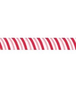 RSP-13 "Peppermint Stick" pink/white/red ribbon. Spool: 3/8in. x 250 yards