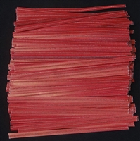 TP-01-100 Red paper twist tie.  3 1/2" Length Quantity 100