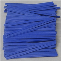 TP-02 Blue paper twist tie. 3 1/2" Length Quantity 2,000