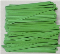 TP-03-500 Green paper twist tie. 3 1/2" Length Quantity 500