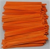 TP-07 Orange paper twist tie. 3 1/2" Length Quantity 2,000