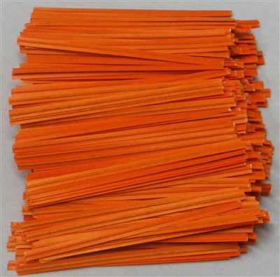 TP-07-100 Orange paper twist tie. 3 1/2" Length Quantity 100 