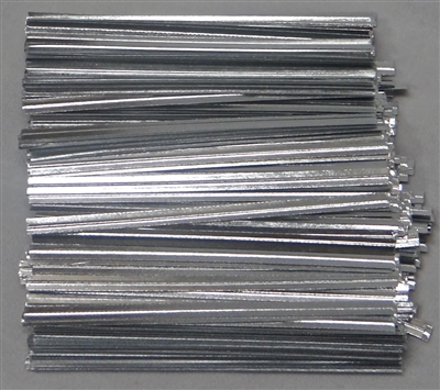 TP-09-500 Silver paper twist tie. 3 1/2" Length Quantity 500 