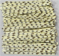 TTP-19-500 Printed Paper Seashell twist tie.  3 1/2" Length Quantity 500