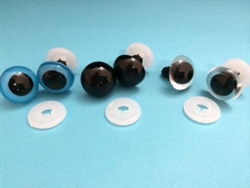 Fiber Trends: Animal Eyes Shank 12mm  Solid Black