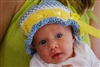 Itsy Bitsy  Baby Boy Infant Hat and Booties