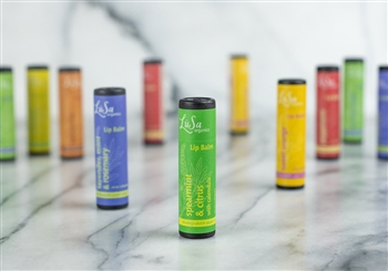 organic lip balm, chemical-free, avocado oil, castor oil, beeswax, evening primrose oil, calendula, spearmint, citrus