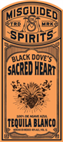 Misguided Spirits Black Dove's Sacred Heart Blanco Tequila 100% de Agave Azul (1L)