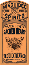 Misguided Spirits Black Dove's Sacred Heart Blanco Tequila 100% de Agave Azul (1L)