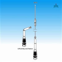 TRAM 3675 Mobile Antenna UHF Mounting Folding Whip VHF 144-174 MHz, 4.1 dBd Gain, 200 Watts Rating