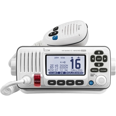 ICOM IC-M424G Class D DSC VHF Marine Radio with Intuitive Menu, 2nd Station Capabilities and GPS