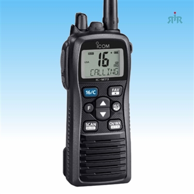 Icom M73 VHF Marine Handheld , 6 Watts IPX8 Submersible PLUS