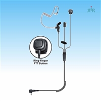 Klein Electronics STEALTH  Earpiece 3-WIRE KIT WITH RING-FINGER PTT for Icom, Kenwood, Motorola, Vertex, etc.