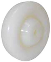 3"x 1-1/4" White Nylon Wheel, Plain Bore