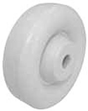 5"x 1-1/4" Polyolefin White Wheel Plain Bore