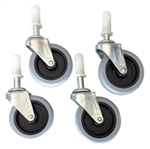 Set of 4 RubbermaidÂ® 4000, 3355-88, 3424-88 Series Cart Replacement 4" Casters