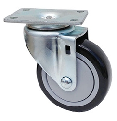 Stainless Steel Light Duty 4"X1-1/4" Swivel Caster Polyurethane on Polyolefin Core