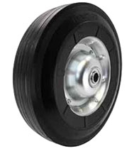 10"x 2-3/4" Semi Pneumatic Offset Hand Truck Wheel, Ball Bearing, metal hub