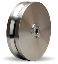 8"x 2"  Solid Stainless Steel V Groove Wheel