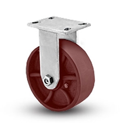 Heavy Duty Rigid Caster with a 10 x 3" Ductile Steel wheel