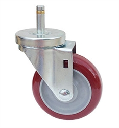 Light Duty Medium Duty 3"x 1.25" Swivel Grip Ring Stem Caster High Performance Polyurethane Wheel