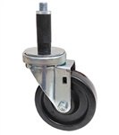 Light Duty Medium Duty 3"x 1.25" Swivel Expandable Adapter Stem Caster Polyolefin Wheel