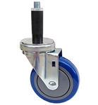 Light Duty Medium Duty 3"x 1.25" Swivel Expandable Adapter Stem Caster Polyurethane on Polypropylene Core Wheel