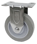 Light Duty Medium Duty 4"x 1.25" Rigid Caster TPR Grey Soft Rubber Wheel