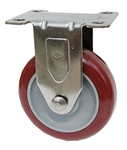 Light Duty 4"X1-1/4" Rigid Caster Polyurethane Nomad on Polyolefin Core