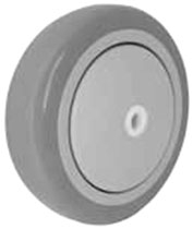 4"x 1-1/4" Gray Polyurethane on Gray Polyolefin Core Wheel, Precision Sealed Bearing