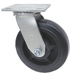 Medium Duty 4"x 2" Swivel Caster Rubber on Nylon Wheel