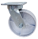 Kingpinless Medium Duty 4"x 2"" Swivel Caster Gray cast  Iron semi steel Wheel