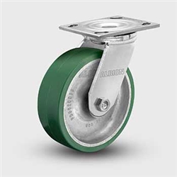 Medium Duty Polyurethane on Aluminum 4 x 2" Swivel Caster, Albion