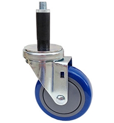 Light Duty Medium Duty 5"x 1.25" Swivel Expandable Adapter Stem Caster Polyurethane on Polypropylene Core Wheel