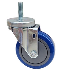 Light Duty Medium Duty 5"x 1.25" Swivel Threaded Stem Caster Polyurethane on poly core Wheel