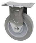 Light Duty Medium Duty 5"x 1.25" Rigid Caster TPR Grey Soft Rubber Wheel