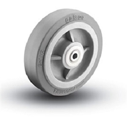 5"x 2"  Colson Performa Soft Grey Rubber, Non Marking Wheel with Roller Bearing